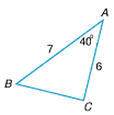 Find the measure of b and c. round the measure of angles to the nearest tenth. b = 40°,