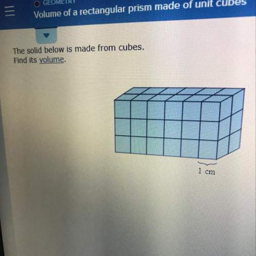 The solid above is made from cubes. find its volume.