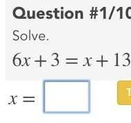 With this algebra question? what goes in the blank?