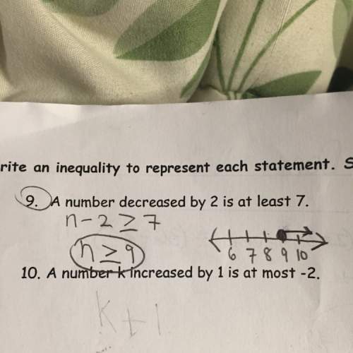 Write an inequality to represent each statement. #10
