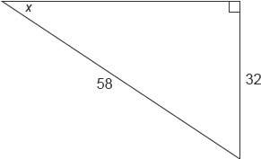 What is the value of x in this triangle?  enter your answer as a decimal in