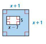 Find the area of the shaded region. step 1) find the area of the bigger rectangle. step