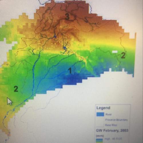 Select the correct answer. this map shows the amount of groundwater (gw) in parts