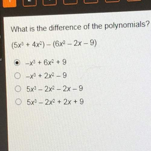 What is the difference of the polynomials? ?