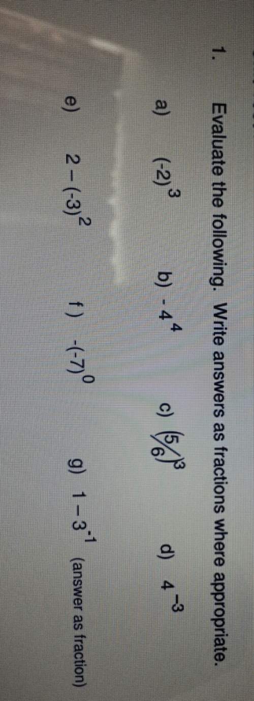 How can i write the following exponents as a fraction