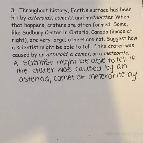 How would a scientist be able to tell if a crater is caused by an asteroid, a comet, or a meteorite?