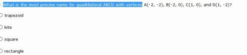 What is the most precise name for quadrilateral abcd with vertices