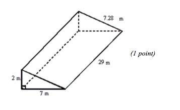 1. use formulas to find the lateral area and surface area of the given prism. round your answer to t