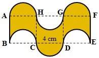 The figures below are based on semicircles and squares. find the perimeter and the area of each shap