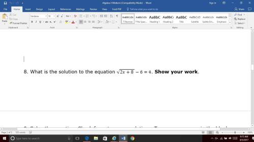 What is the solution to the equation . show your work