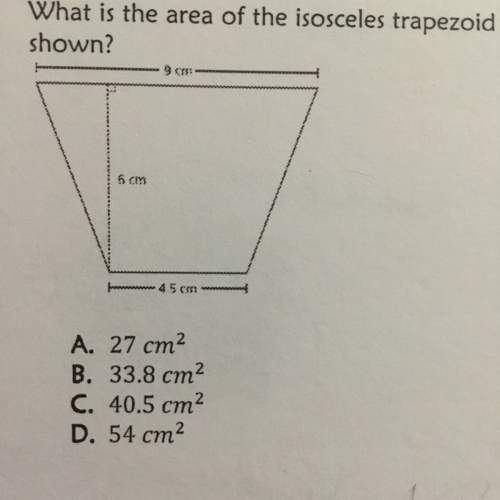What is the area of the isosceles trapezoid shown?