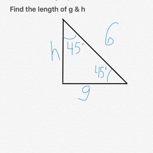 How can i use pythagorean theorem to find g &amp; h ?