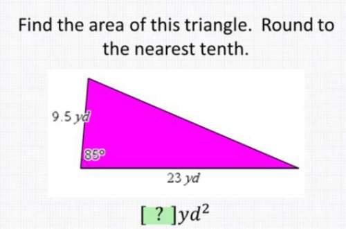 Find area of triangle round to nearest tenth