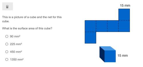This is a picture of a cube and the net for this cube. what is the surface area of this cube?&lt;