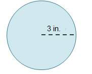 The circle will be enlarged by a scale factor of 4.  what will be the area of the new ci