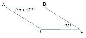Figure abcd is a parallelogram. what is the value of p?