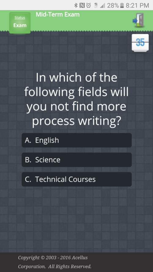 In which of the following fields will you not find more process writing?
