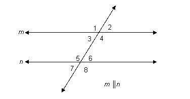 (40 points) line m is parallel to line n. the measure of angle 4 is (9a + 28)°. the measure o