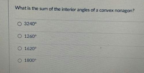 What is the sum of interior angles of a convex nonagon