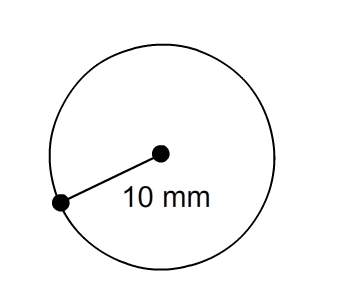 What is the diameter?  a.  5 mm  b.  10 mm  c.  20 mm  d.