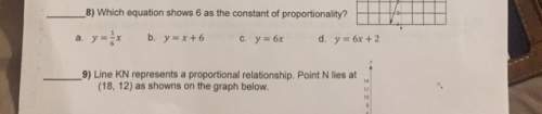 Which equation shows 6 as the constant of proportionality