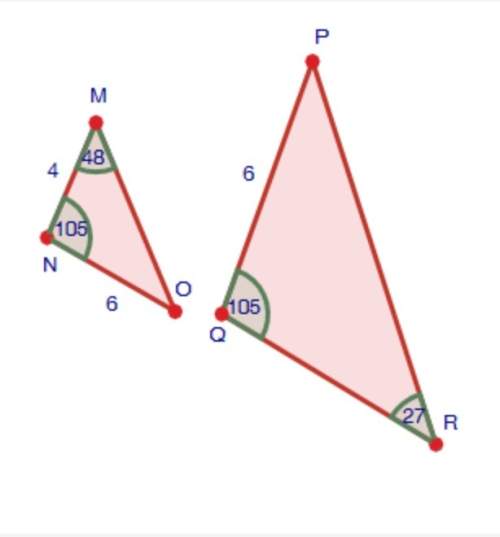 Are the two triangles below similar?  a) yes; they have proportional correspondin