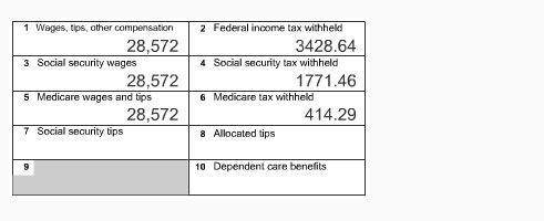 According to this partial w-2, how much money was paid in fica taxes?  a) $414.29
