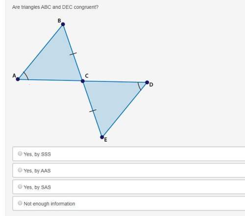 Are triangles abc and dec congruent?
