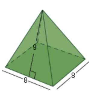 What is the surface area of the regular pyramid given below?