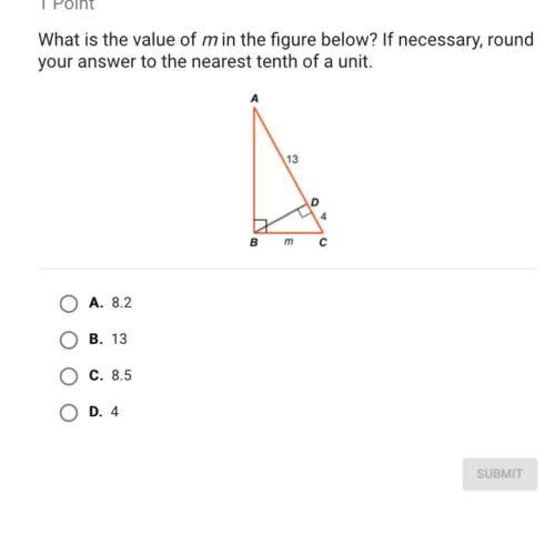 What is the value of m in the figure below? if necessary round your answer to the nearest tenth of