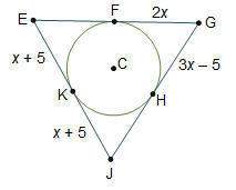 What is the perimeter of triangle jeg?  60 units 65 units 70 units 75