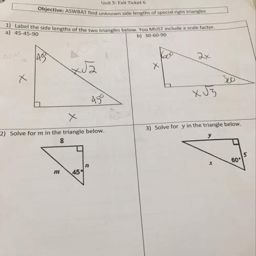 How do you solve for m in the triangle below