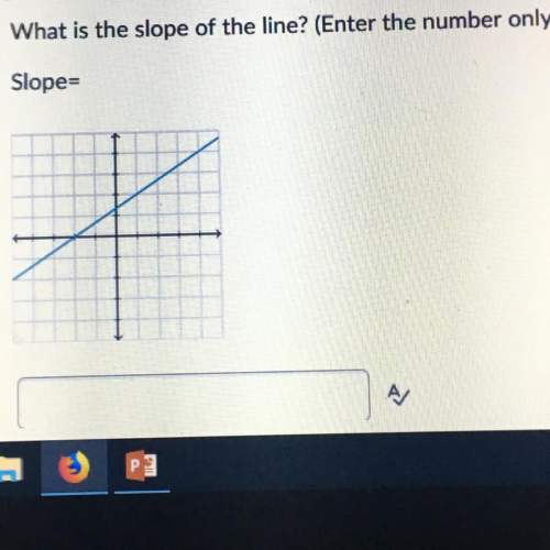What is the slope of the line? (enter the number only.) slope=