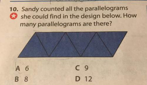 Sandy counted all the parallelograms she could find in the design below. how many parallelograms are