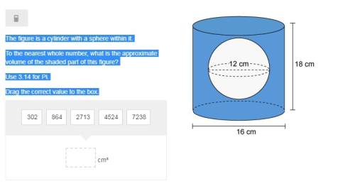 The figure is a cylinder with a sphere within it. to the nearest whole number, what is t