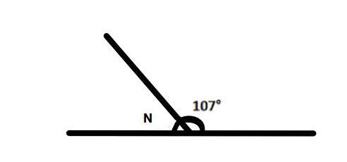What is the measurement of n?  a) 70°  b) 71°  c) 72°  d) 73°