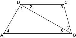In  quadrilateral abcd  , ab∥cd and m∠2=31°. what is m∠5?