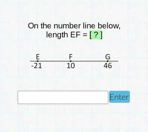On the line what does ef equal
