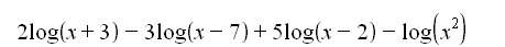 Rewrite the following expression as a single logarithm: