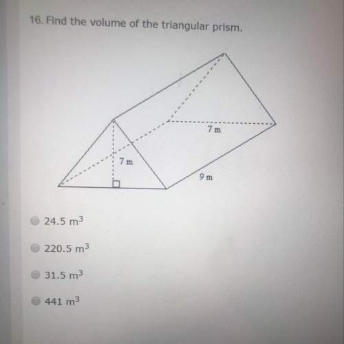 Find the volume of the triangular prism. ! 10 !