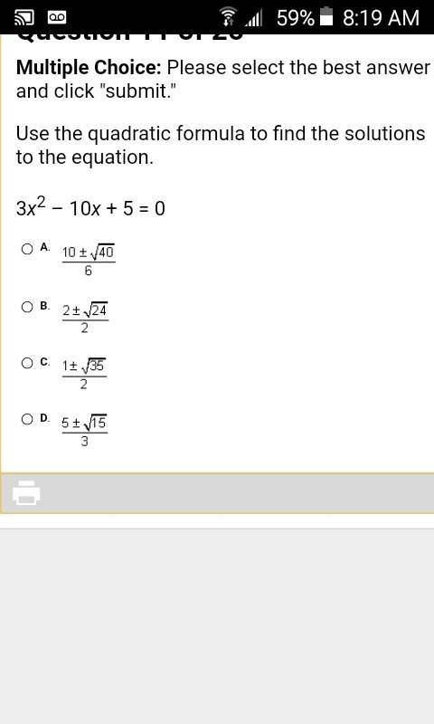 Can someone me with using the quadratic formula to find the solutions to the equation