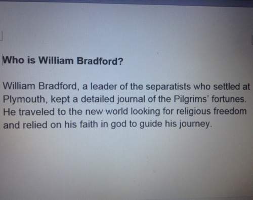 With this description of bradford in mind, what will affect his point-of-view ?