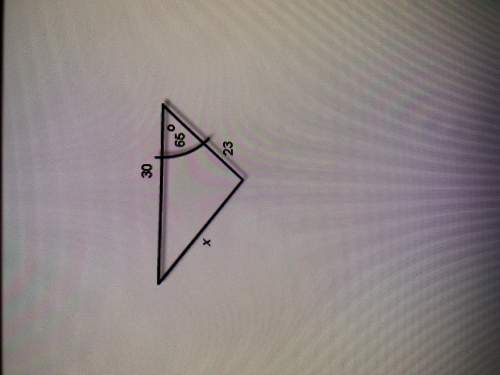 Find the side length, x, of the given triangle.