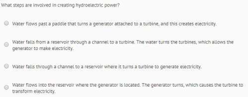 What steps are involved in creating hydroelectric power?
