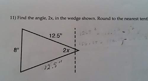 Find the angle,2x, in the wedge shown