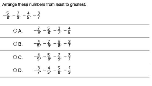Arrange these numbers from least to greatest: