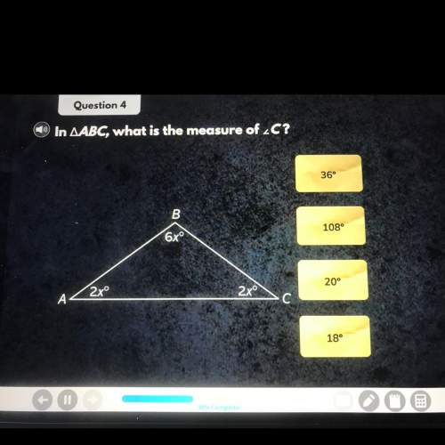 In triangle abc, what is the measure of