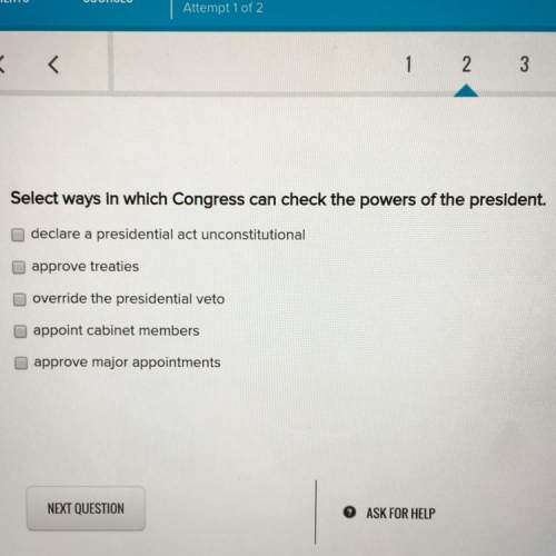 Select ways in which congress can check the powers of the president.