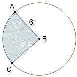 The measure of central angle abc is radians. what is the area of the shaded sector?