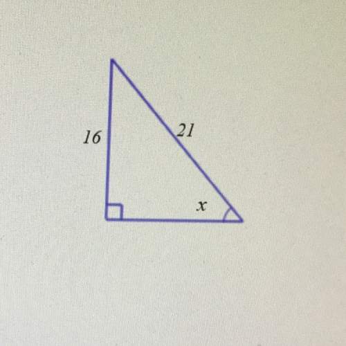 Find x. round your answer to the nearest tenth of a degree.